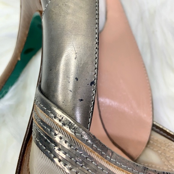 Nanette Lepore Salsa Swirl Heels Pewter Nude Size 6 - Picture 8 of 14